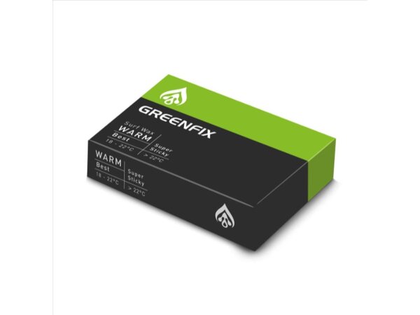 Surf Wax GREENFIX warm wachs 18-22°C surfboard 5 Stück